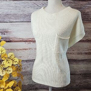 NWT UGERLOV WAFFLE KNIT SLEEVELESS OVERSIZED BOXY PULLOVER SWEATER